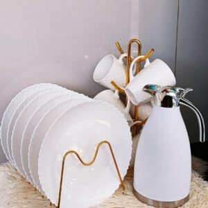 13 pcs dinnerset  1 flask 6 plates  6 cups