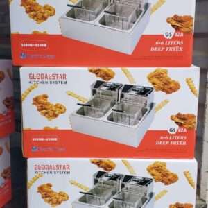 Globalstar Double Tank 6+6LT CHIPS/CHICKEN Stainless Steel double Deep Fryer.