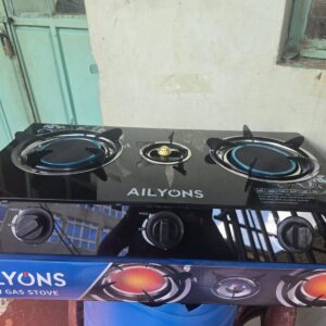 AILYONS 3 Burner Glass Top Gas Cooker & Infrared Double burner.