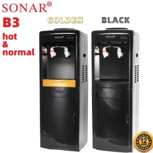 black Sonar b3 hot and normal free standing water dispenser.