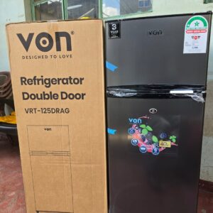 Von Double Door Fridge 125Litres Direct Cool