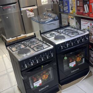 Black 50*55 Globalstar JET 3+1 standing cooker with electric oven